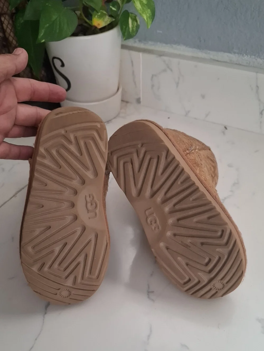 Ugg Kids Tan Cozy Winter Boots - Soft Lined